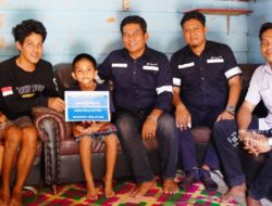 CSR PT Timah Bantu Biaya Pengobatan Ananda Arisha Warga Desa Penarah