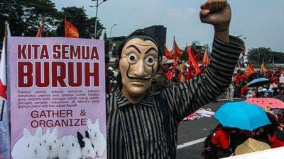 Ilustrasi: demo buruh.Foto: Rifkianto Nugroho