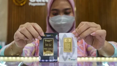 Harga emas Antam hari ini.