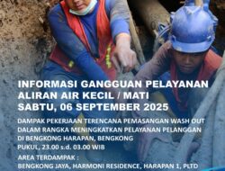 Pemasangan Wash Out 160mm dan Flushing Pipa DCIP 200mm di Bengkong Harapan
