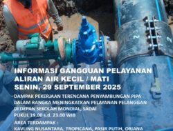 Penyambungan Pipa di Depan Sekolah Mondial Sadai. Ini Area Terdampak 29 September 20225