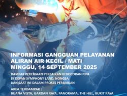 Perbaikan Kebocoran Pipa di Depan Symphony Land Nongsa