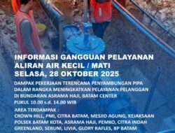 Penyambungan Pipa Bundaran Asrama Haji, Batam Center, 28 Oktober 2025. Sejumlah Batam Center Terdampak