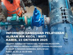 Penyambungan Pipa Jalur Bundaran Bandara Batu Besar, 23 Oktober 2025. Ini Area Terdampak