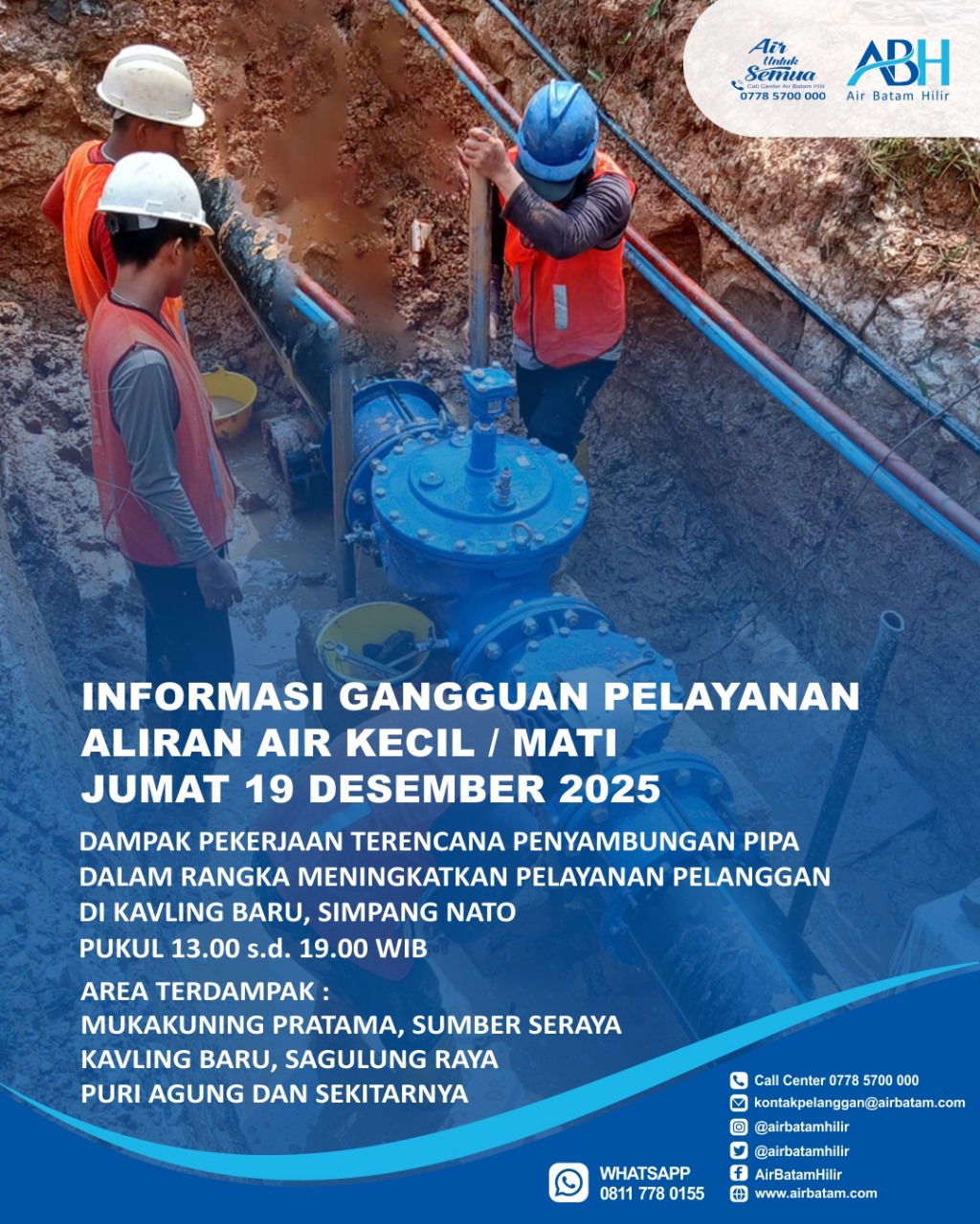 Penyambungan Pipa di Kavling Baru, Simpang Nato