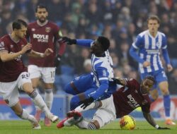 Hasil Liga Inggris: Gol Telat Brighton Gagalkan Kemenangan West Ham