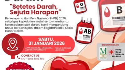 Dalam Rangka HPN 2026 Komunitas Jurnalis Kepri Gelar Donor Darah
