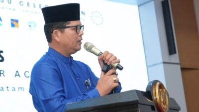 Kepala Diskominfo Batam, Rudi Panjaitan, saat menghadiri Freedom250 Tech Talk di Auditorium Politeknik Negeri Batam, Jumat (6/2/2026). Dok PEMKO BATAM