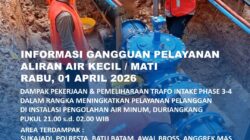 Pekerjaan dan Pemeliharaan Trafo Instalasi Pengolahan Air Minum Duriangkang 1 April 2026