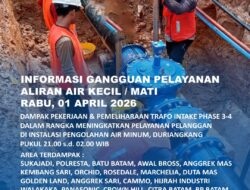 Pekerjaan dan Pemeliharaan Trafo Instalasi Pengolahan Air Minum Duriangkang 1 April 2026
