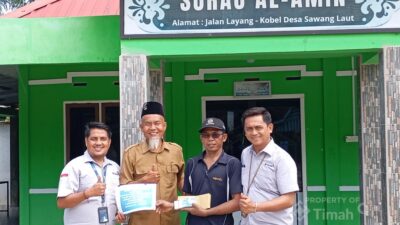 PT Timah Bantu Pembangunan Surau Al Amin di Karimun