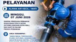 Perbaikan Pipa Bocor di Depan Informa Simpang Kepri Mall. Area Batam Center Terganggu