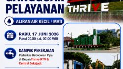 Perbaikan Kebocoran Pipa di Depan Central Sukajadi dan Thrive KTV Baloi, Rabu 17 Juni 2026