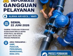 Perbaikan Jalur Distribusi Air Menuju Perumnas, Bida Ayu, Mangsang, Bidadari, Puri Agung dan sekitarnya Rampung