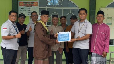 PT Timah Salurkan Bantuan ke Masjid Nurul Huda Kundur Barat