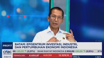 Wali Kota Batam ex-officio Kepala Badan Pengusahaan Batam, Amsakar Achmad, menjadi narasumber di CNBC Indonesia, Jumat (17/7/2026). TANGKAPAN LAYAR CNBC INDONESIA