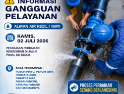 Informasi Dampak Perbaikan Pipa Bocor di Piayu, Kamis 2 Juli 2026
