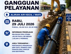 Relokasi Pipa DCIP 200mm Jalur Utama Piayu, Sei Beduk, Rabu 29 Juli 2026