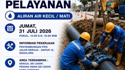 Pekerjaan Terencana Penyambungan Pipa 225mm di Jalur Seroja-Dapur 12, Sagulung