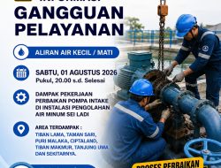 Pekerjaan Perbaikan Pompa Intake di Instalasi Pengolahan Air Minum Sei Ladi