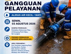 Perbaikan Kebocoran Pipa di Simpang Putri Hijau, Sei Langkai. Ini Area Terdampak