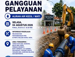 Pekerjaan Terencana Relokasi & Penyambungan Pipa HDPE 500mm & Steel 600mm di Pintu Keluar Hotel Vista, 4 Agustus 2026