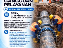 Informasi Dampak Pemeliharaan Pipa di Depan Central Sukajadi & Penyambungan Pipa Jalur Tangki Ozon, Pelita