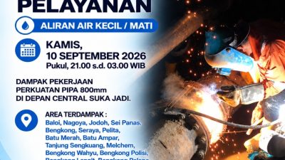 PENGERJAAN PIPA DI DEPAN CENTRAL SUKAJADI, KAMIS 10 SEPTEMBER 2026