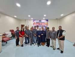 Jelang Rakernas III, PJS Kepri Gelar Donor Darah dan Bagikan Sembako